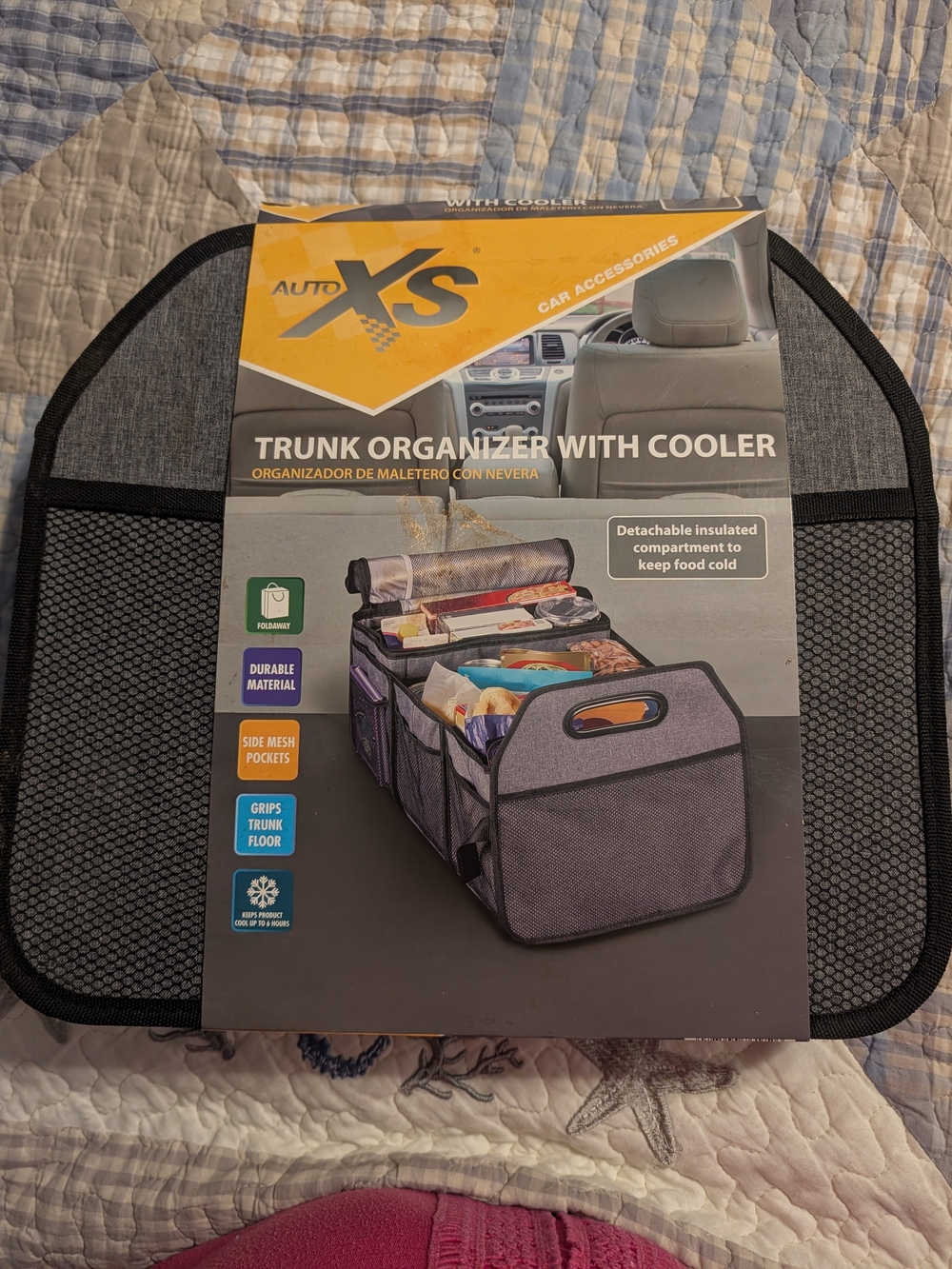 Auto XS Gray Trunk Organizer with Cooler
